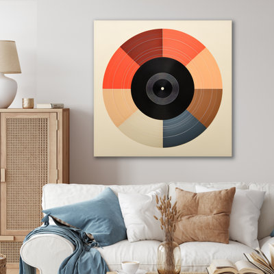 Vinyle coloré rétro IV sur toile