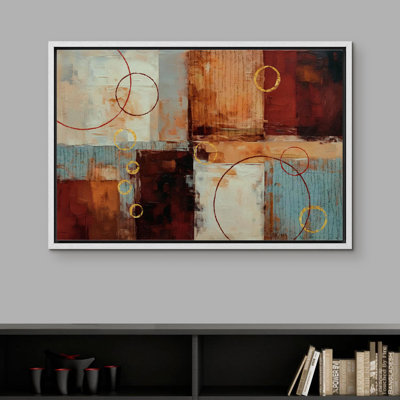 «Abstract Brown Vintage Harmony Mid Century Modern Geometric Shape Rustic Classic Art Decor» sur
