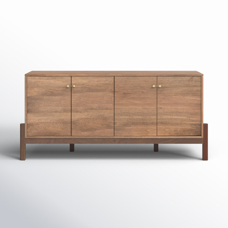 Reza 70'' W Solid Wood Sideboard, Smoked Honey