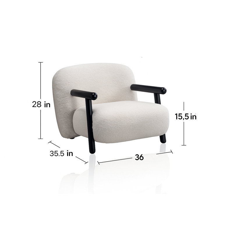 Chaise avec accoudoirs 36 po Bold