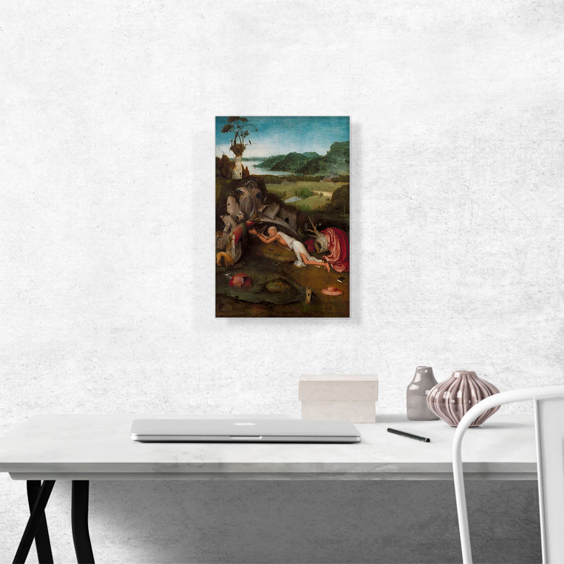 " Saint Jerome " by Hieronymus Bosch Painting Print, 18" H x 12" W x 1.5" D