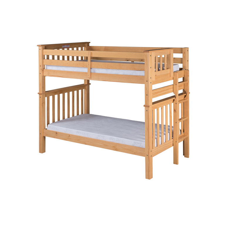 Abdullah Kids Bunk Bed, Twin Over Twin, Natural