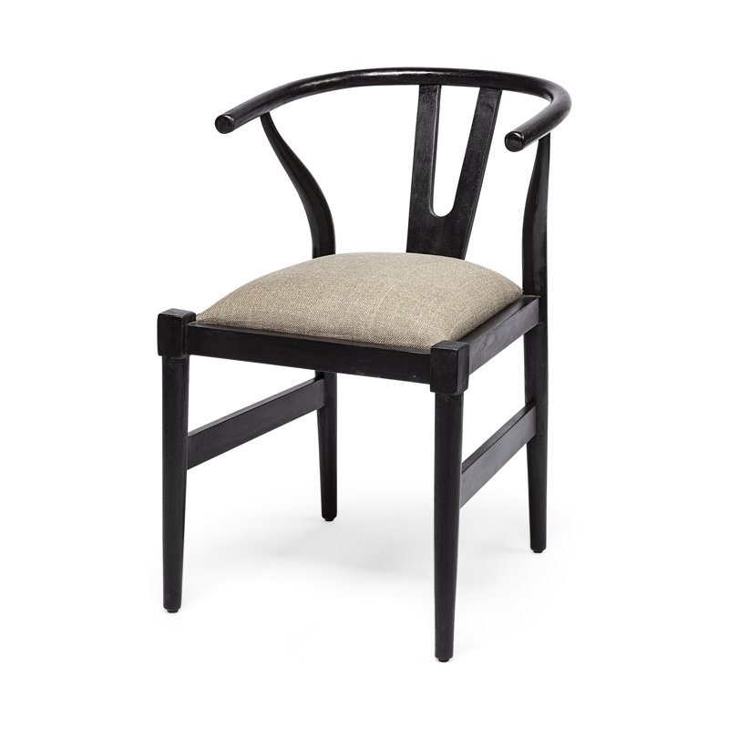 Chaise d'appoint en coton Farringdon, Noir, Noir