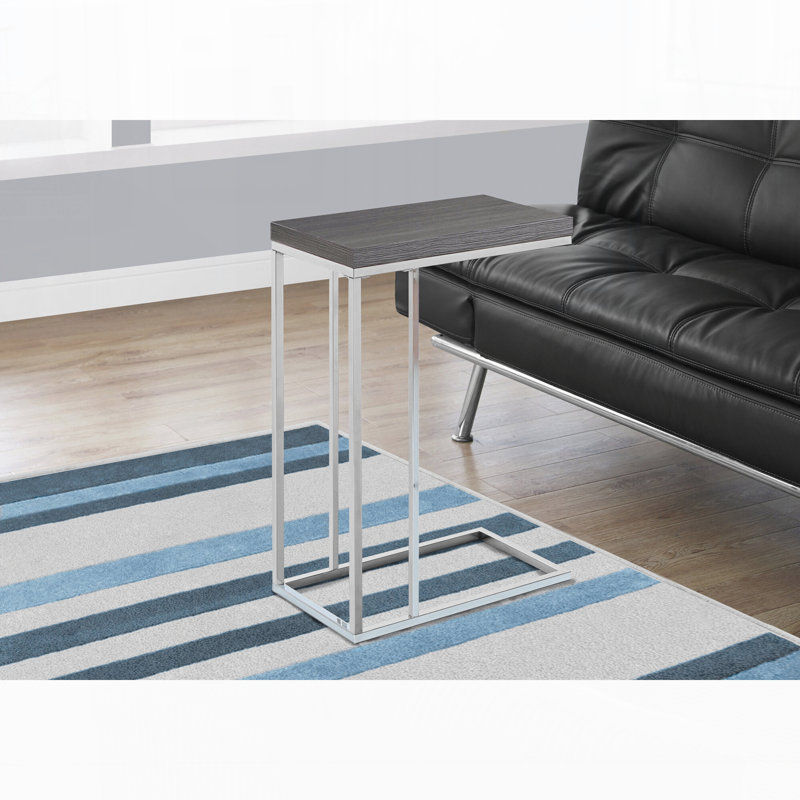 Donohue End Table, Chrome/Gray