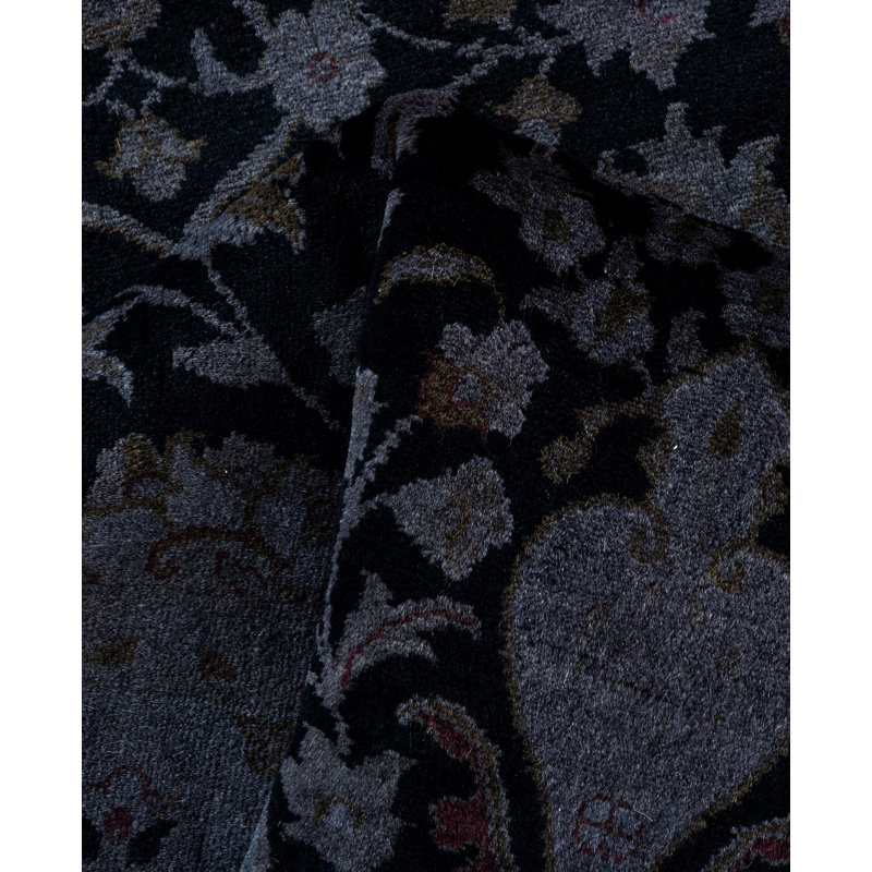 Overdyed One-of-a-Kind Runner 2'7" X 10'6" Hand Knotted Area Rug