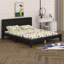 Base de lit en bois avec tête de lit, lit plateforme Mid-Century moderne-763722733-763722727