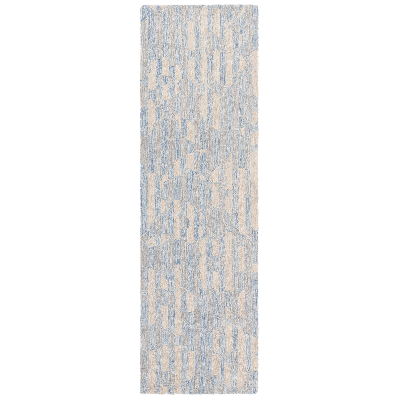 Metro 390 Hand Tufted 80% Wool; 20% Cotton Abstract Rug, Runner 2'3" x 8'