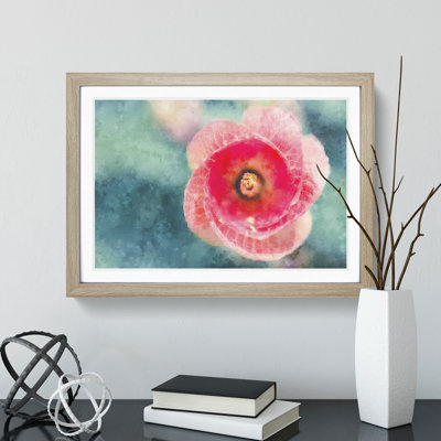 A Pink Hibiscus Flower - Picture Frame Painting