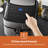 GEEPAS Digital Air Fryer Vortex Technology 7.5L Basket LED Touch Display 60Min Timer 1800W