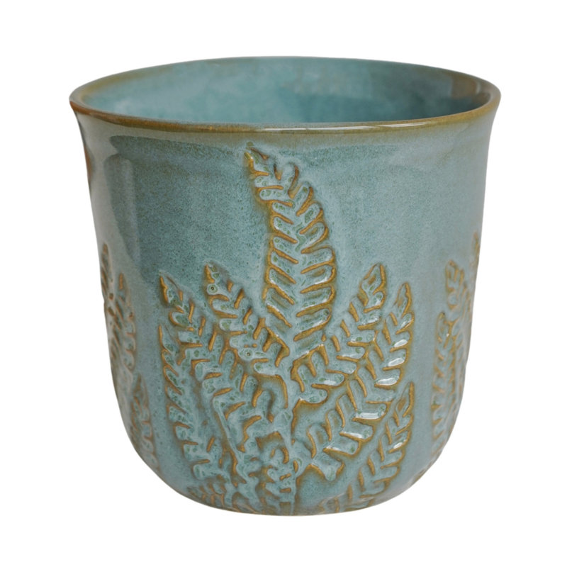 Ceramic Cachepot, Teal