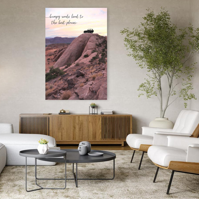 Bumpy Roads Abstract Contemporary Landscape Nature Art, 48" H x 32" W