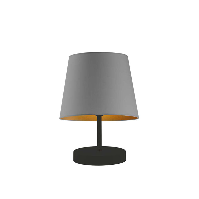 Honoria Metal Table Lamp, Grey, Black