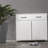 Two Door Side Table-White