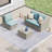 Baecher 3-Person Wicker Sectional Seating Group with Cushions-2084186219