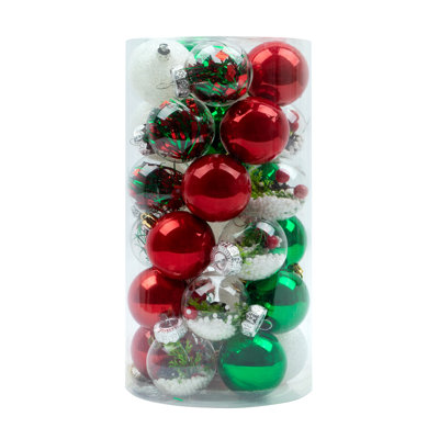 30 Piece Shatterproof Ball Ornaments Set