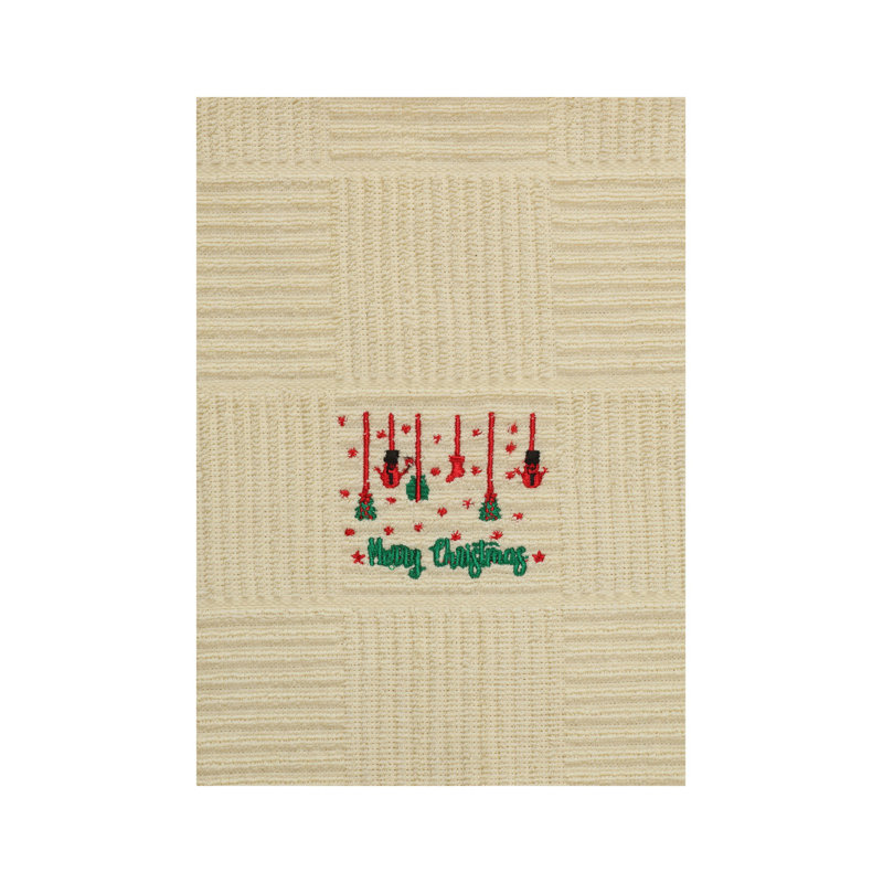 Lynox Cotton Jacquard Tea Towel Kitchen Towel, Off White