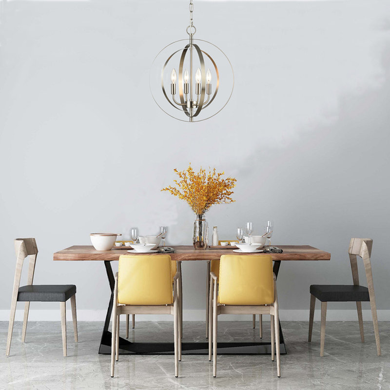 Mifflintown 4 - Light Unique/Statement Pendant, Brushed Nickel