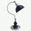 Lampe de table à col de cygne réglable de 22 po avec abat-jour en métal noir - Éclairage de travail au fini nickel brossé-1432894760