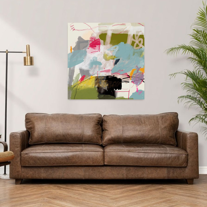 «The Buffalo Lost In The Park», art contemporain abstrait, H 36 po x l 36 po