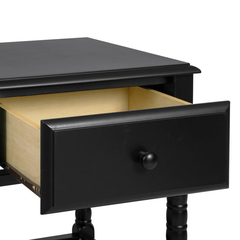 Jenny Lind 1 Drawer Nightstand, Black