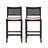 Lummie 19" W Square Upholstered Stool with Cane Back-89284722-89284725