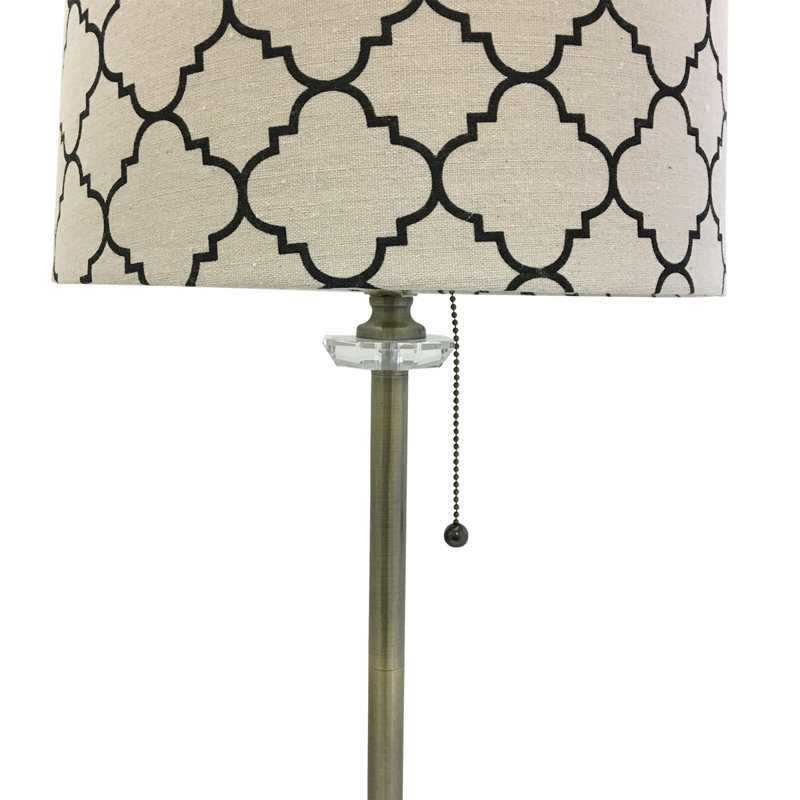 Michaelis Table Lamp, Antique Brass/Dark Brown/Black