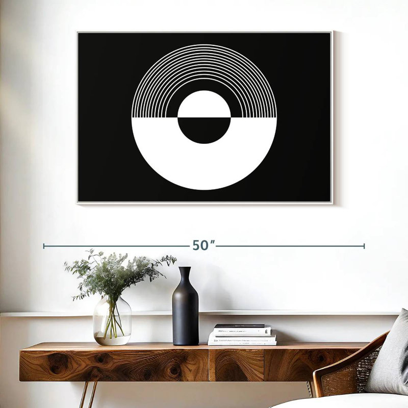 Vinyle Grieco, Cadre flottant blanc, 40 po x 27 po