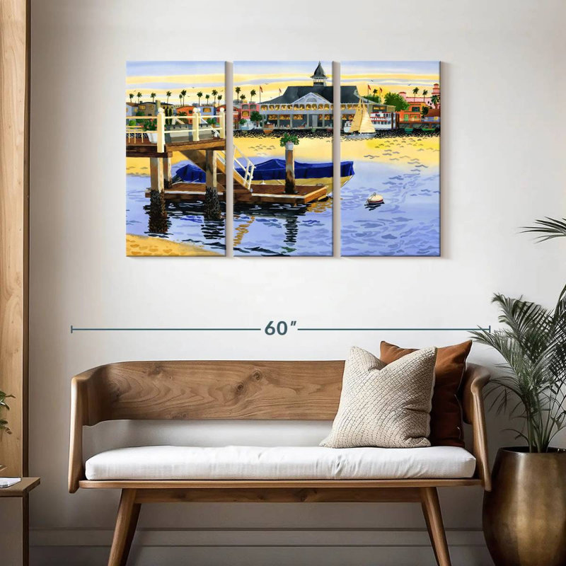 Gillard Newport Harbor Sunset, H 28 po x l 45 po