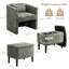 Fauteuil demi-tonneau avec repose-pieds -828744749