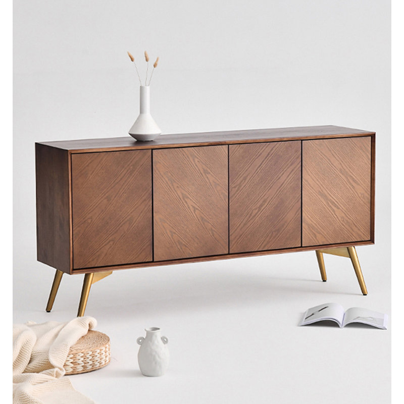 Buffet en noyer de style rétro, 31.5" H x 63" W x 15.7" D
