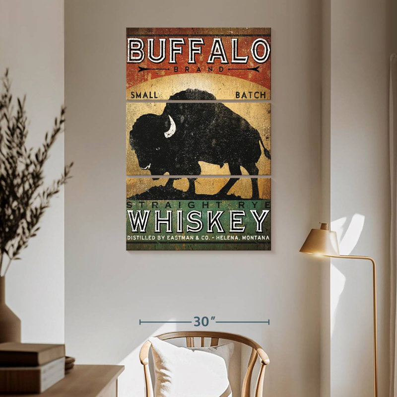 Brampt Buffalo Whiskey, 65" H x 42" W