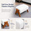 65cm Wide Rectangle Solid Colour Standard Ottoman-744513168