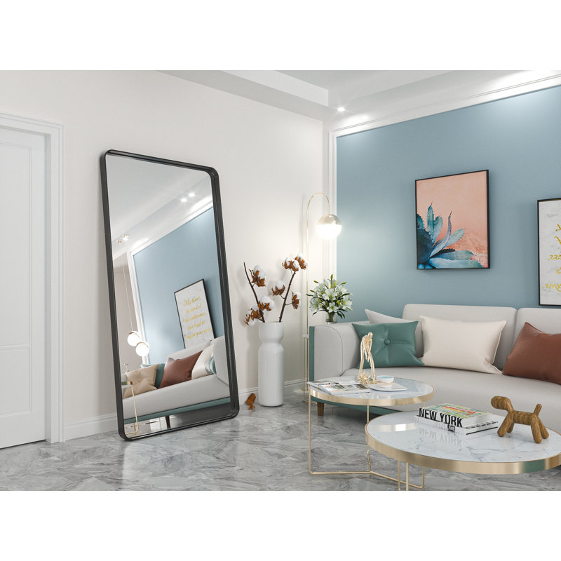 Miroir d'appoint Tyro, 48 po x 30 po, Noir, Rectangulaire