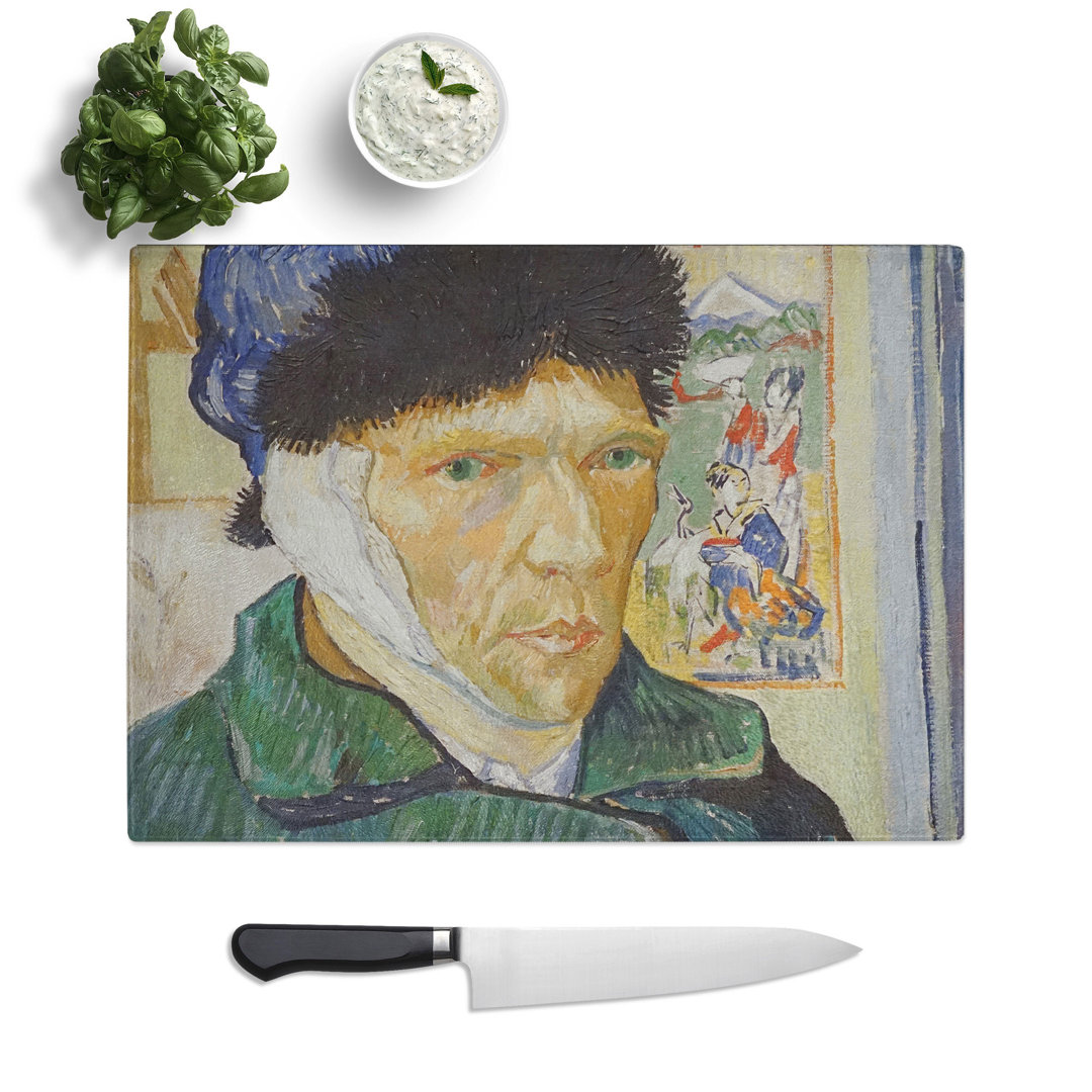 Self-Portrait with Bandage by Vincent Van Gogh Chopping Board