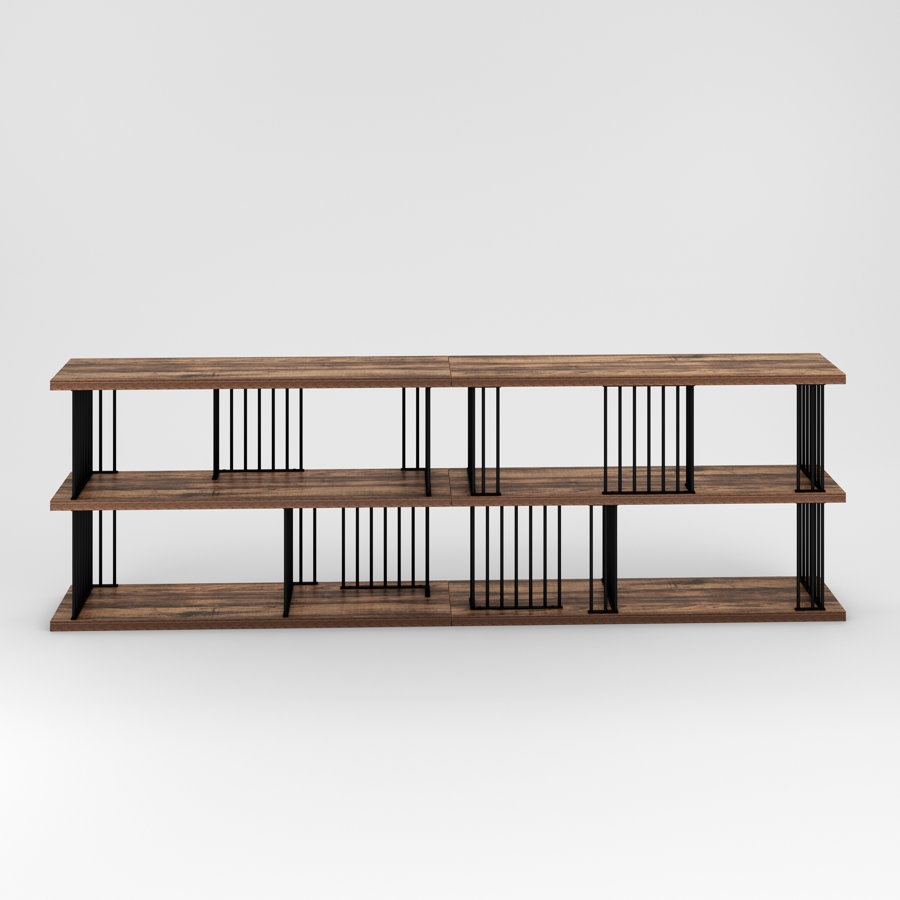 30" H x 94.5" W Iron Standard Bookcase