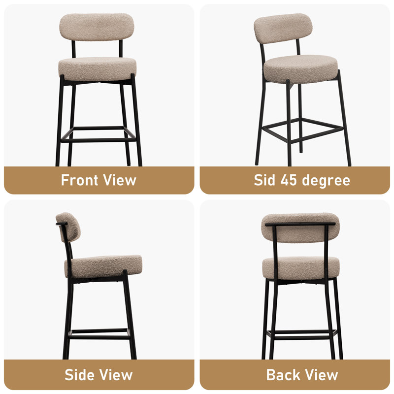 Modern Bar Stools Set Of 2, 24