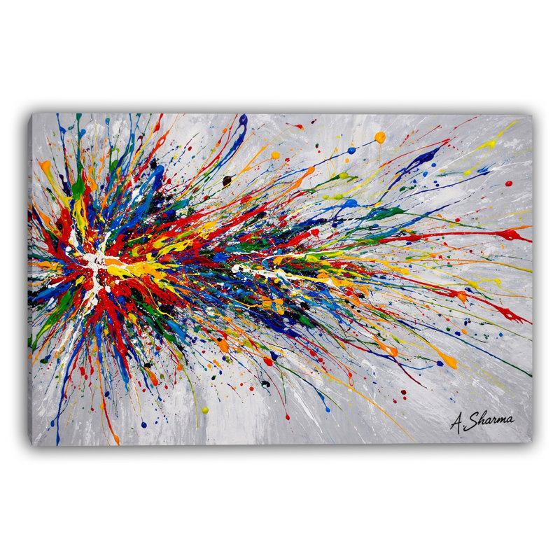 «Spectrum Pulse», art mural sur toile tendue, L 24 po x H 16 po x P 1,5 po