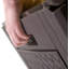 Dakota Fields Alahbasri 119cm W 310L Polypropylene Lockable Deck Box with Wheels in Matuba Brown
