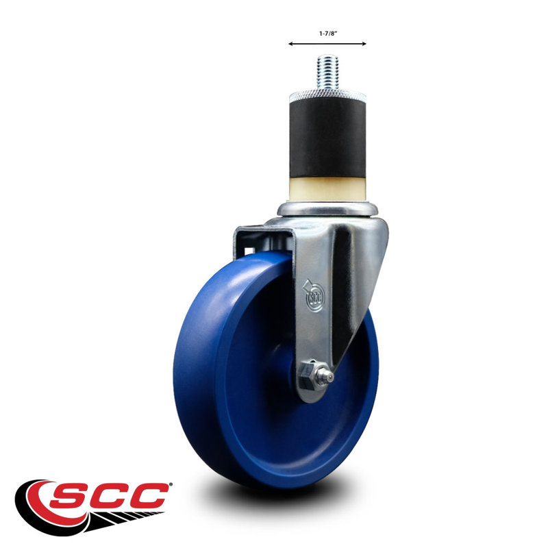 Roue solide en poly pivotante pivotante 1-7 / 8 pouces SCC