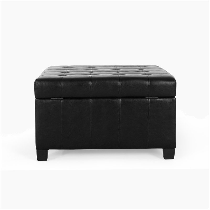 Rectangle Tufted Upholstered PU Ottoman