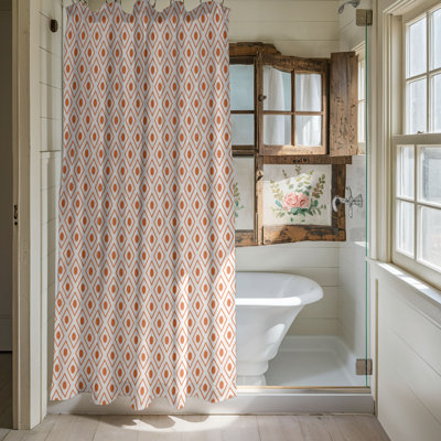 Orange Circles - Rideau de douche Premium