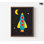 «Blast Off» par Ann Kelle, art mural fusée spatiale, art de l'espace pour enfants, décoration murale de vaisseau spatial, impression de l'espace, impression de fusée colorée
