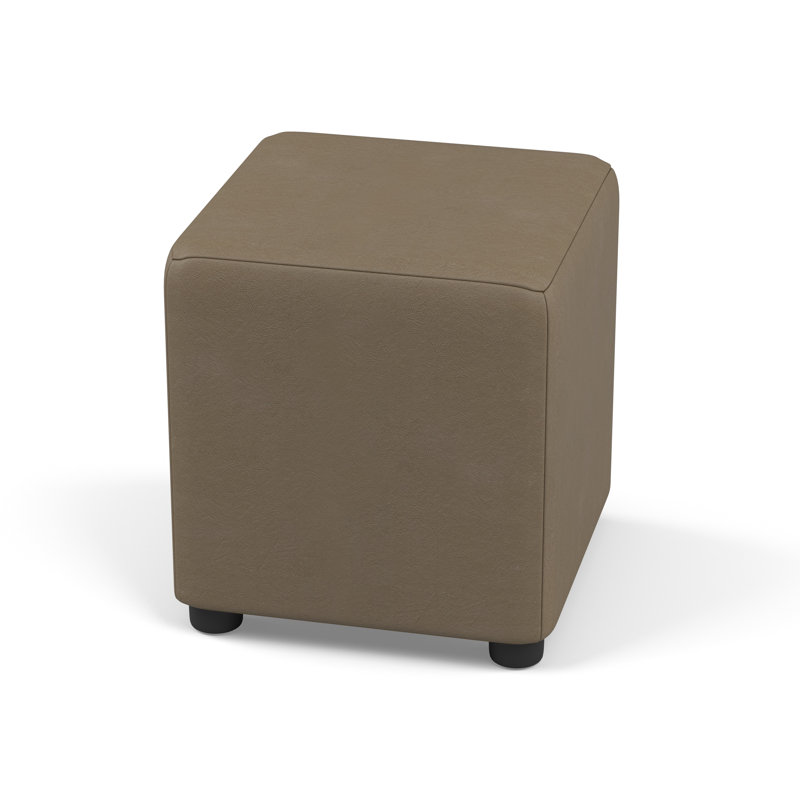 Faux Leather Cube Seating, Truffle Brown