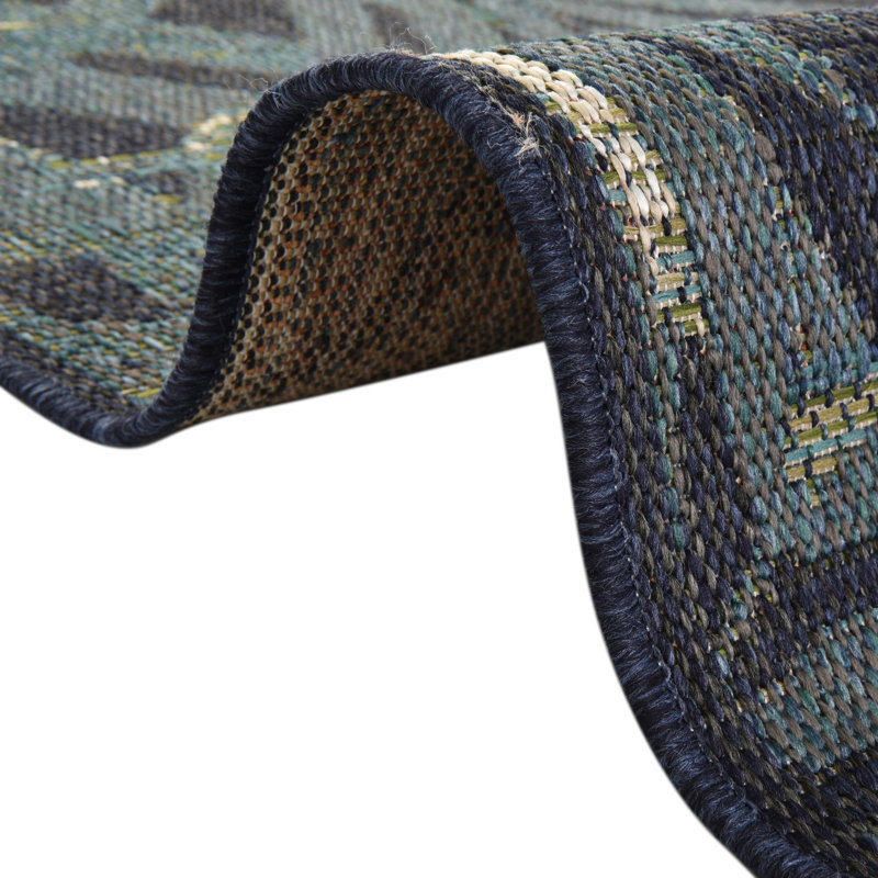 Monson Beachcrest Home Bufadora Baja Indoor/Outdoor Rug, Round 5'3"