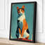 Calico Cat Geometric - Wrapped Canvas-1240658658-1240658669