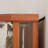 Corner Lighted Glass Cabinet with Adjustable Shelves-1604443196
