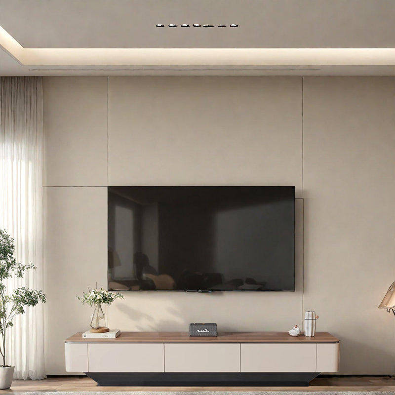 Meuble télé de luxe de style italien, H 15,7 po x L 86,6 po x l 15,7 po