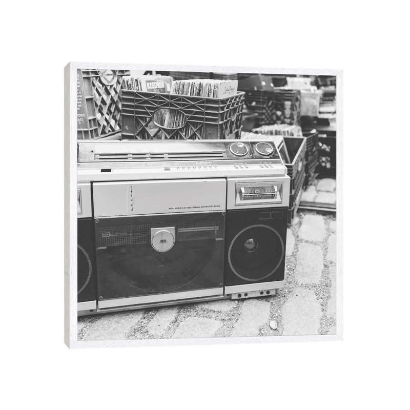 Brooklyn Vibes by Bethany Young - Print on Canvas, 93.98cm H x 93.98cm W x 3.81cm D, White Framed