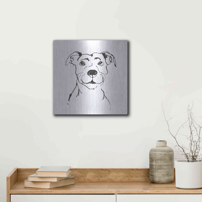 «Line Dog Pitbull I» par Chris Paschke, H 12 po x l 12 po