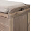Banc de rangement avec panier amovible et 2 tiroirs, banc à chaussures entièrement assemblé avec coussin amovible-1842077511